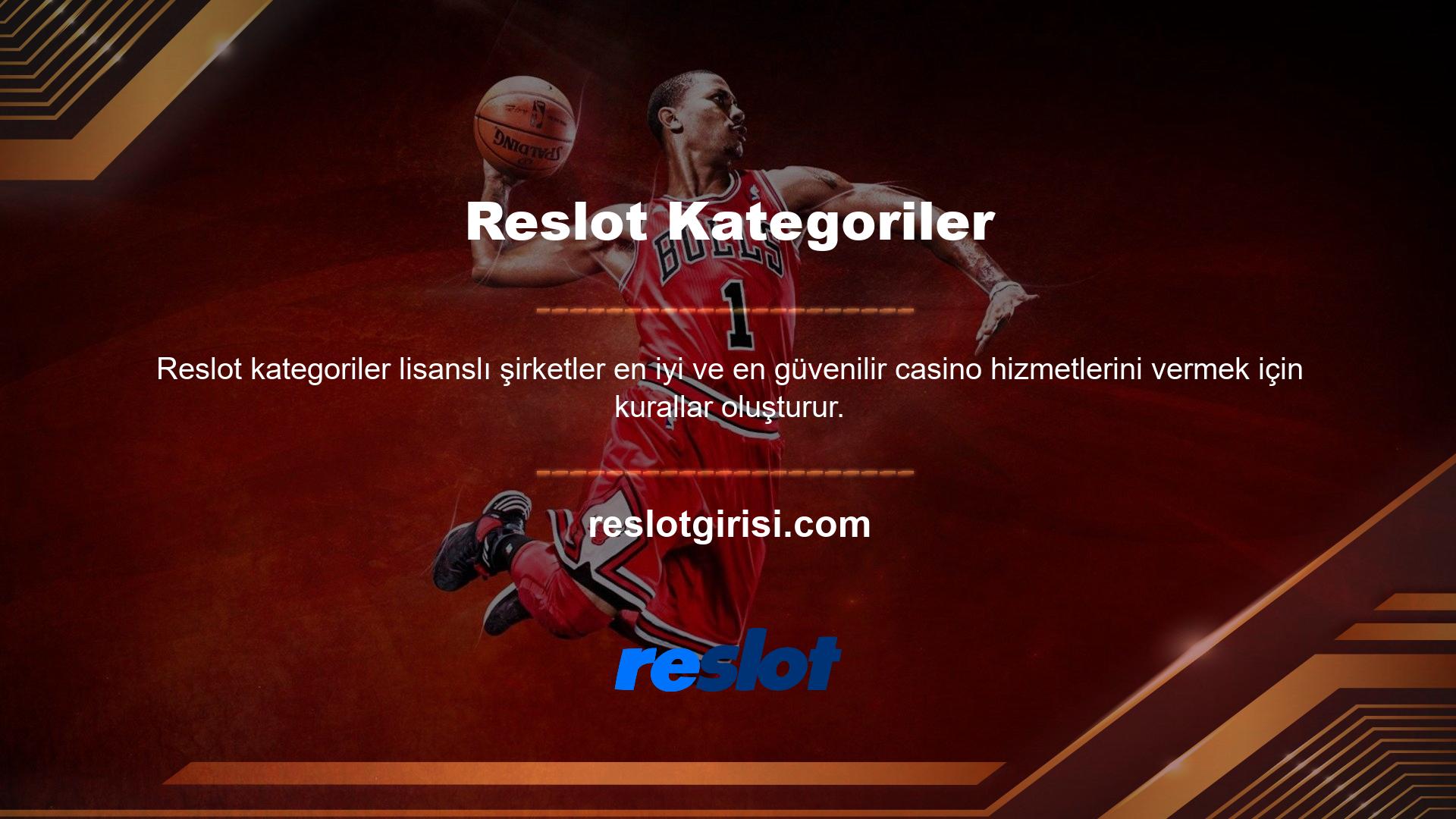 Reslot lisanslama kurallarını takip eder